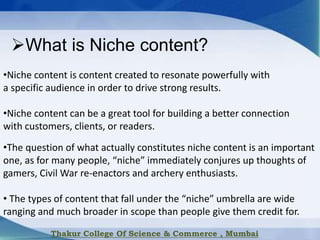 Niche television programming | PPT