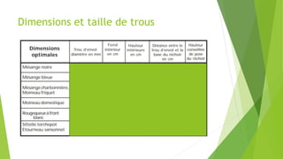 Dimensions et taille de trous
 