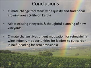 The past, present, and future of climate change and wine | PPTX