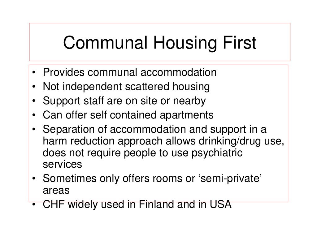 Housing First in EU Contexts Application of the Housing First Model