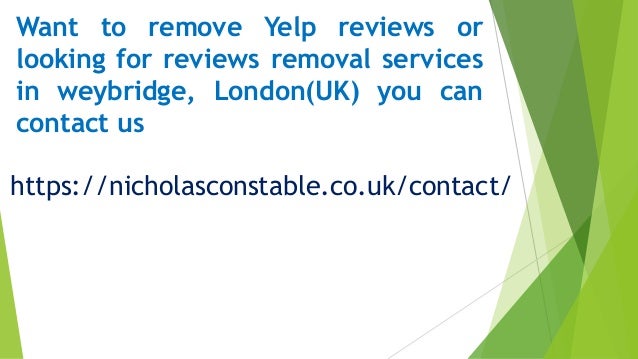 Nicholas Constable Bad Negative Reviews On Yelp What To Do