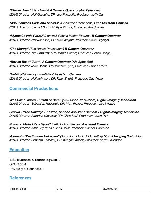 sample resume business