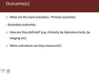How to formulate a systematic review question
