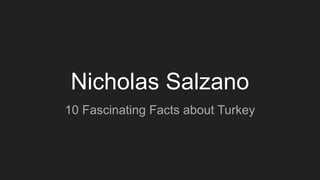 Nicholas Salzano
10 Fascinating Facts about Turkey
 