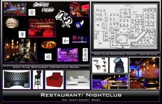 Covered
Patio

Restaur
ant

Kitche
n

Restroo
ms

Dance
Floor

Night Club/ Restaurant Concept Lighting Plan

Night Club/ R...