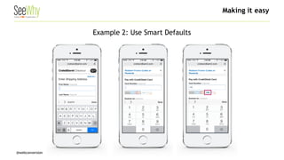 @webconversion 
Example 2: Use Smart Defaults 
Making it easy  
