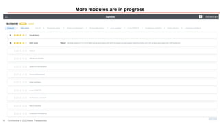 More modules are in progress
Confidential © 2022 Maze Therapeutics
14
 