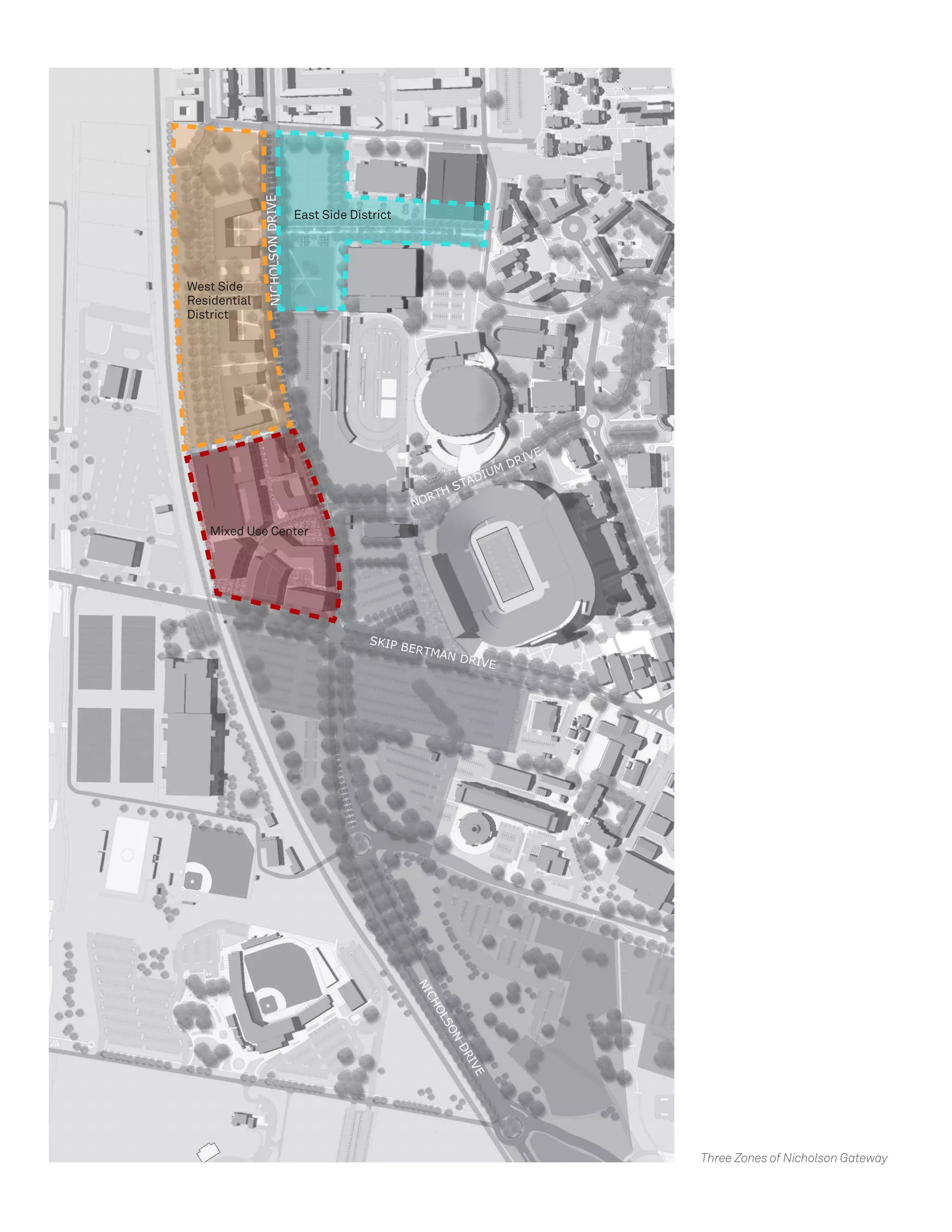 East Side District




West Side
Residential
District




   Mixed Use Center




                                     Three Zones of Nicholson Gateway
 