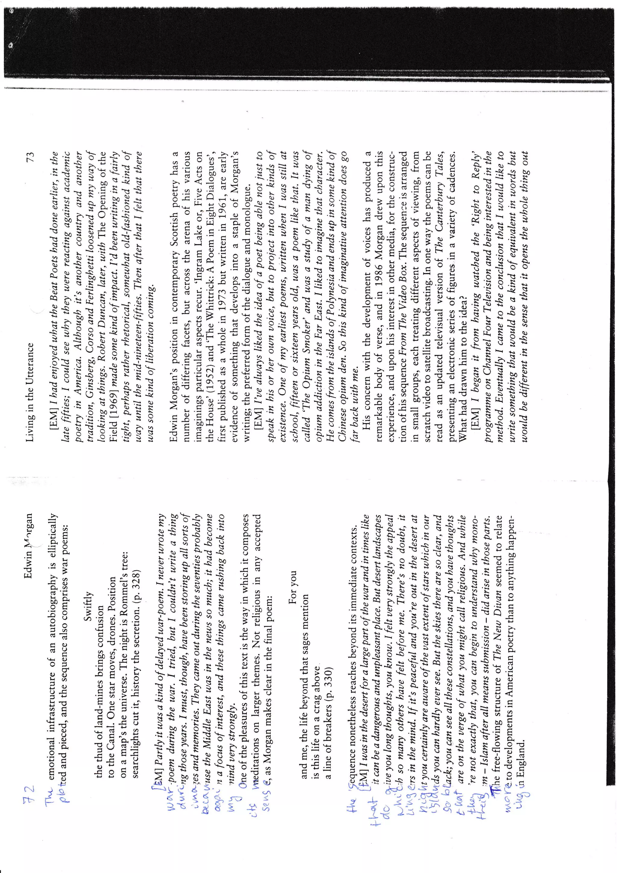 Nicholson living in the utterance