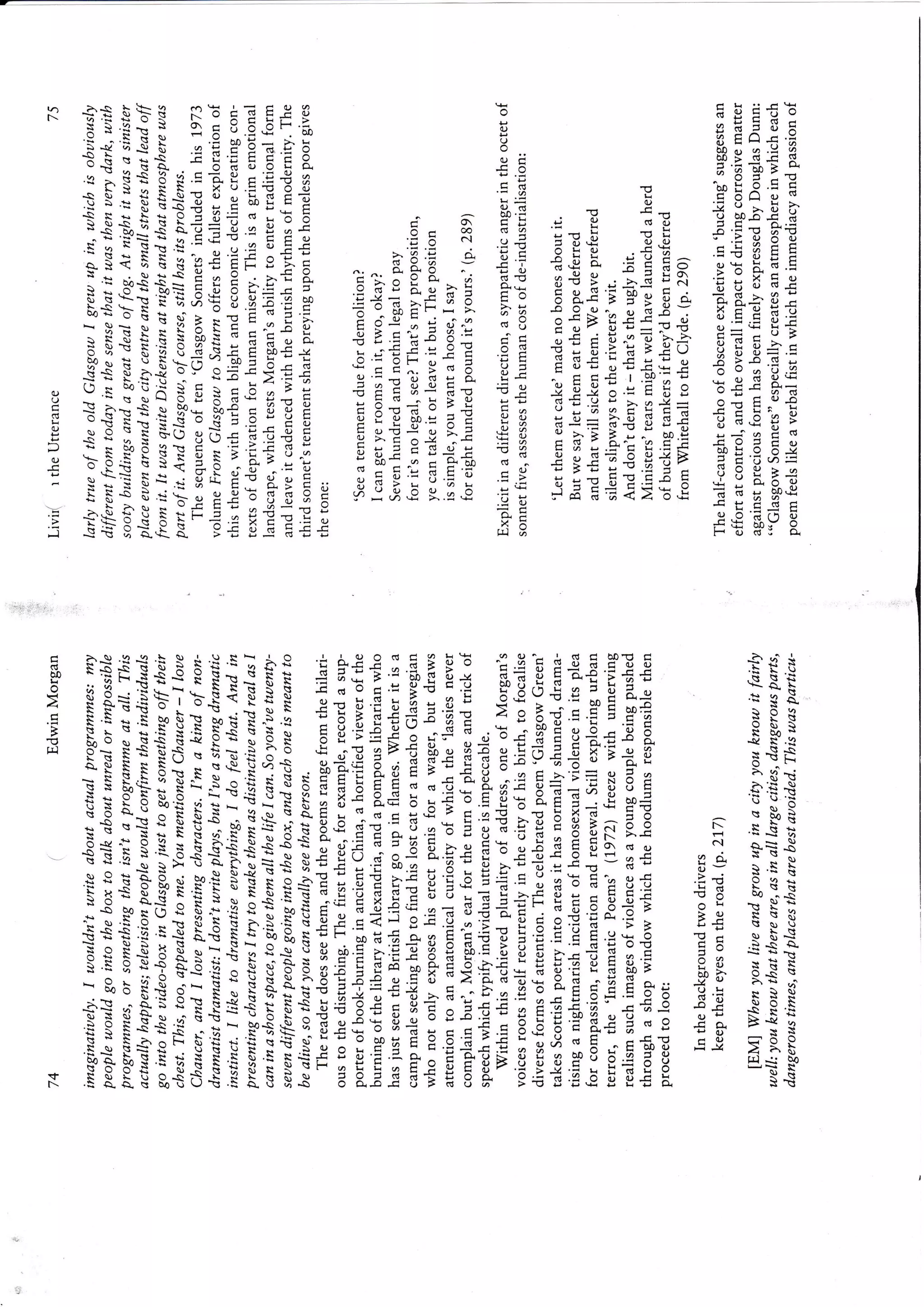 Nicholson living in the utterance