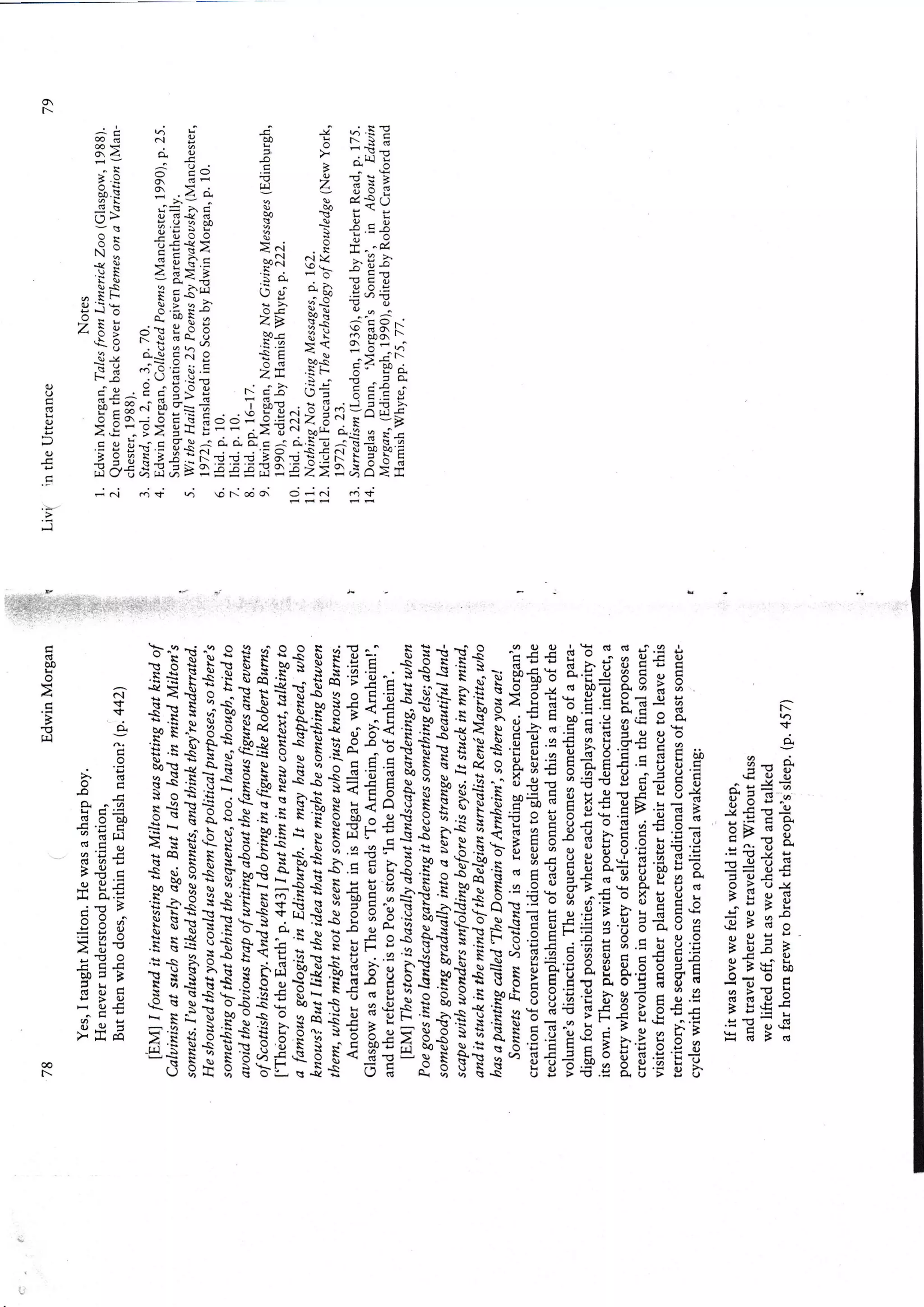 Nicholson living in the utterance