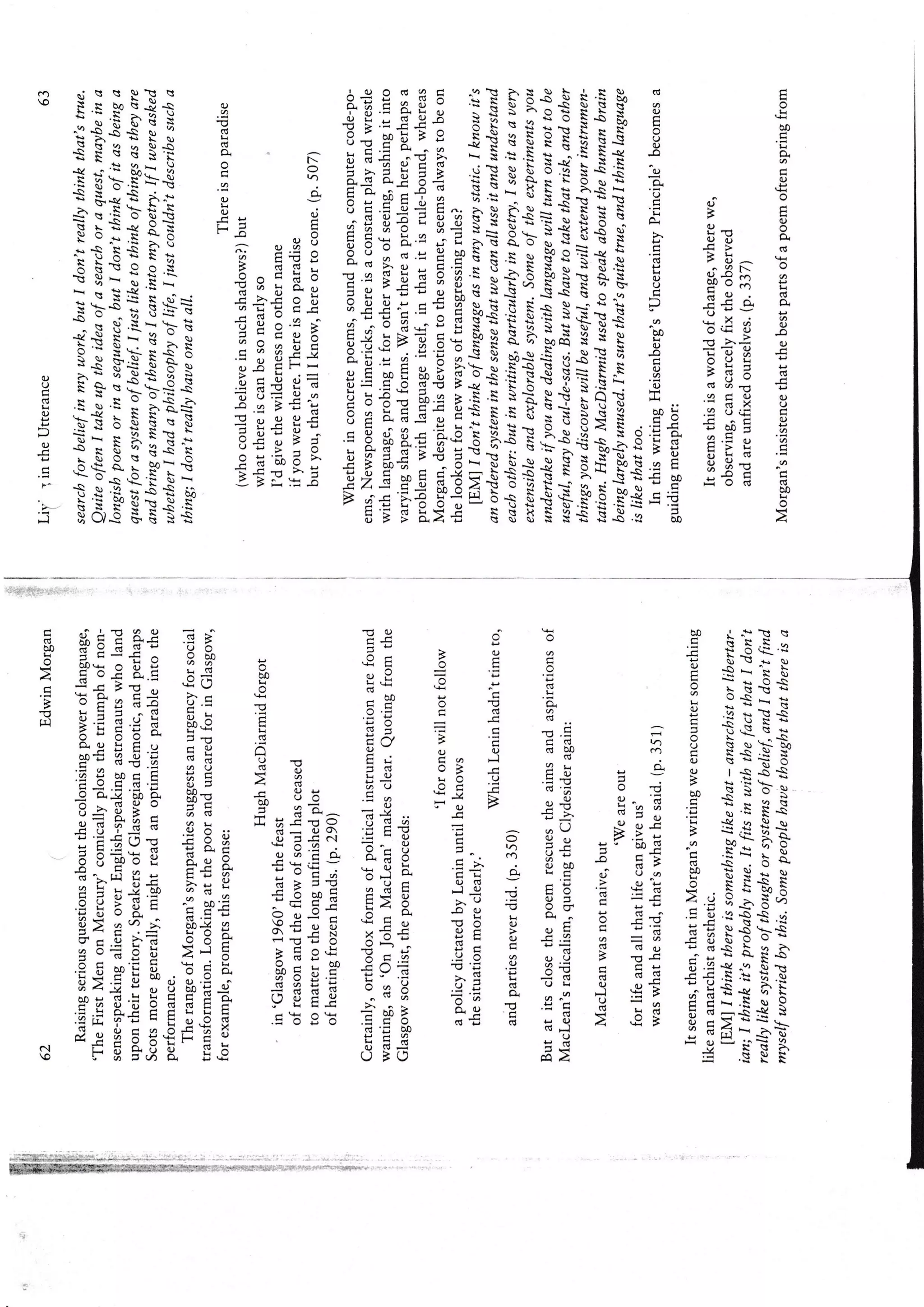 Nicholson living in the utterance