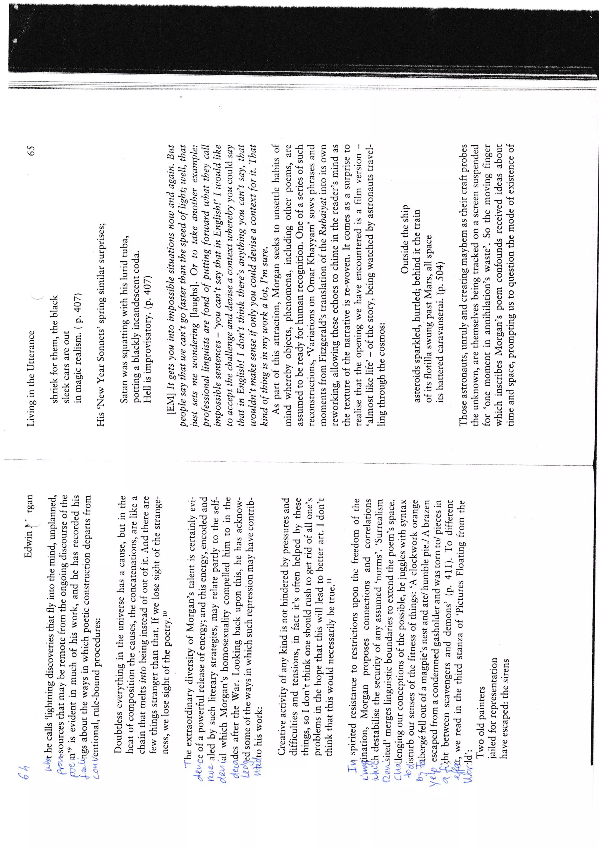 Nicholson living in the utterance