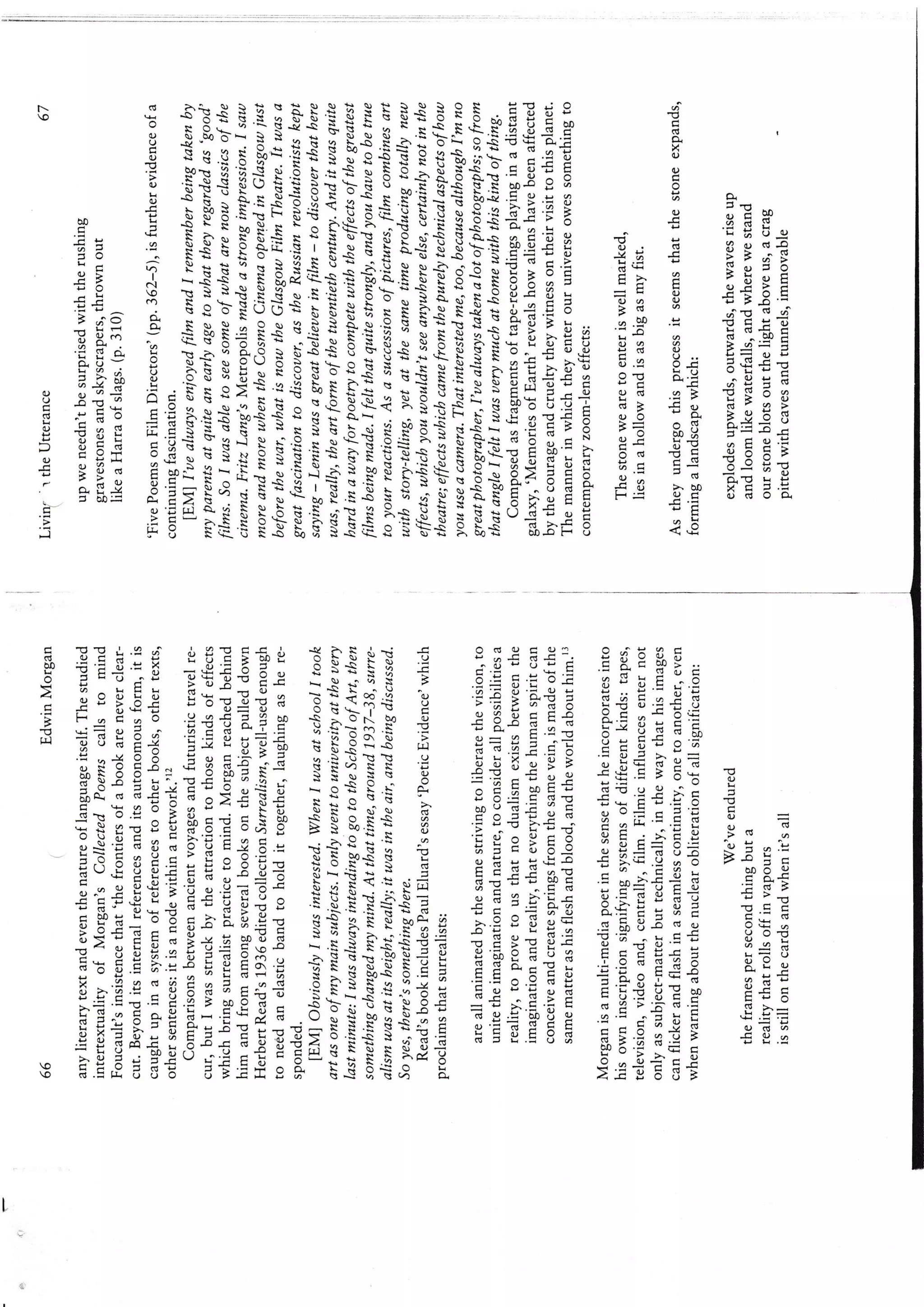 Nicholson living in the utterance