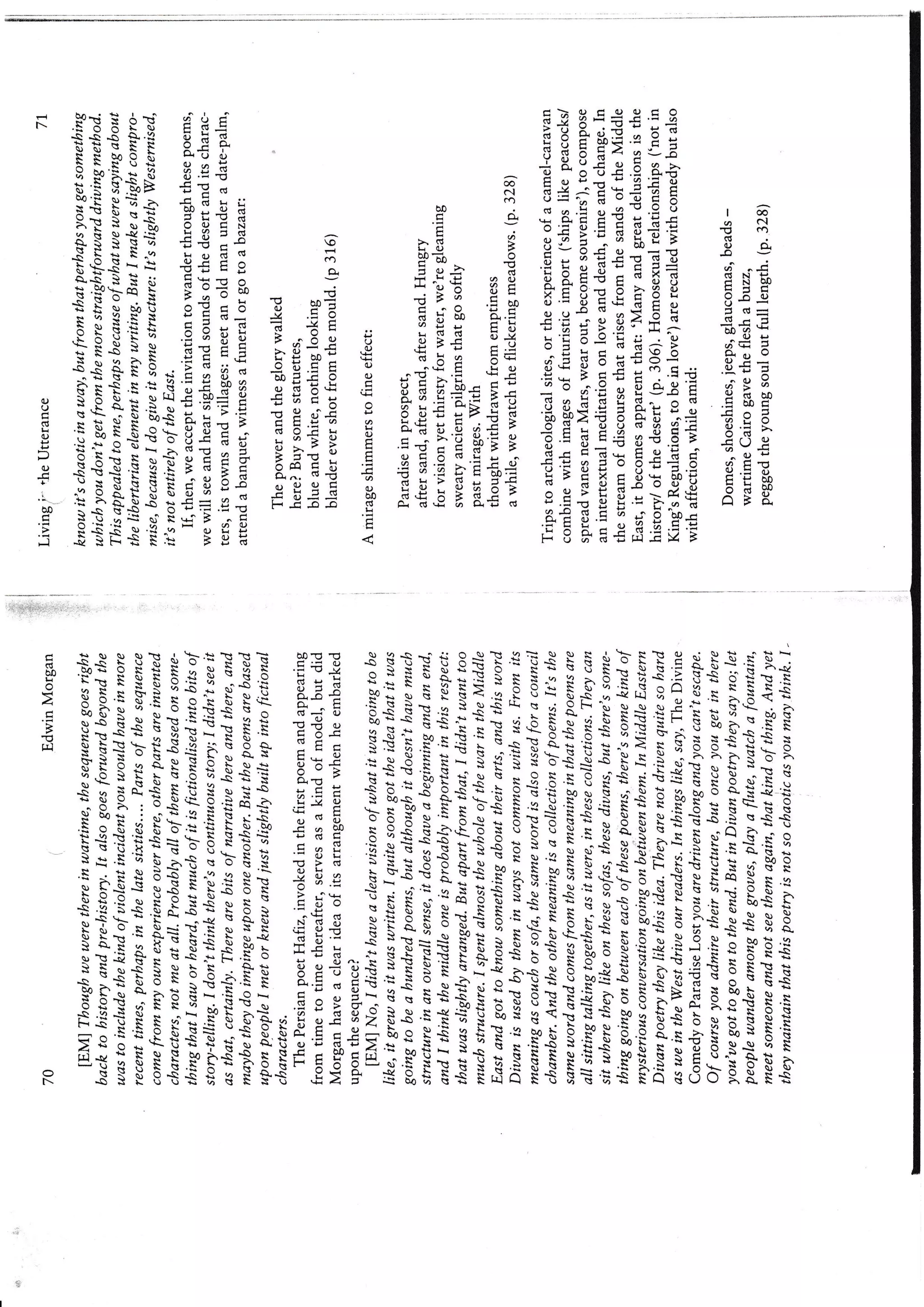 Nicholson living in the utterance