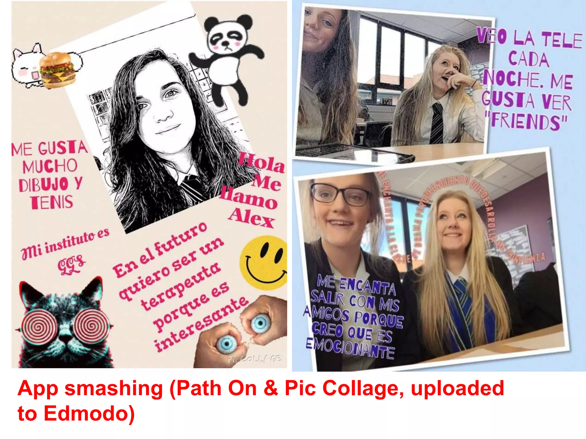 App smashing (Path On & Pic Collage, uploaded
to Edmodo)
 