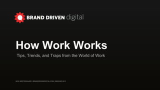 NICK WESTERGAARD | BRANDDRIVENDIGITAL.COM | INBOUND 2013
How Work Works
Tips, Trends, and Traps from the World of Work
 