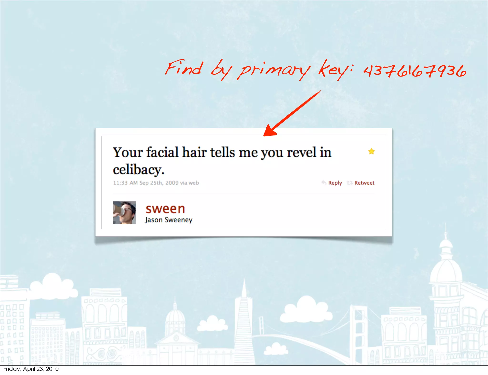 Find by primary key: 4376167936
 