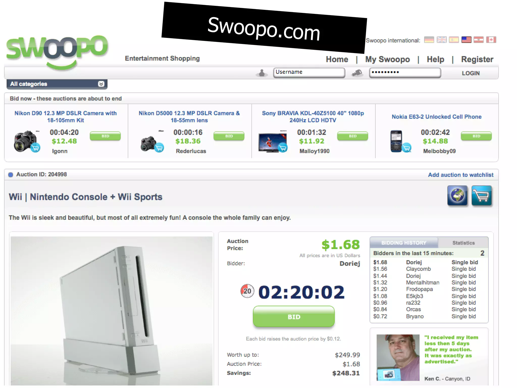 Swoopo.com
 