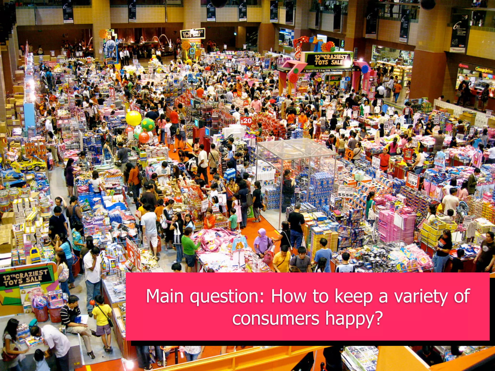 Main kan je leren van to keep a variety of
Wat question: How innovatieve principes
       uit new media &happy?
            consumers technology?
 