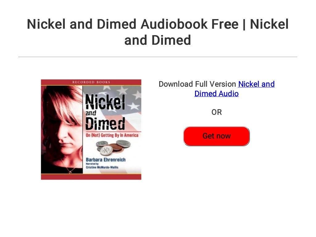 Nickel and Dimed Audiobook Free Nickel and Dimed