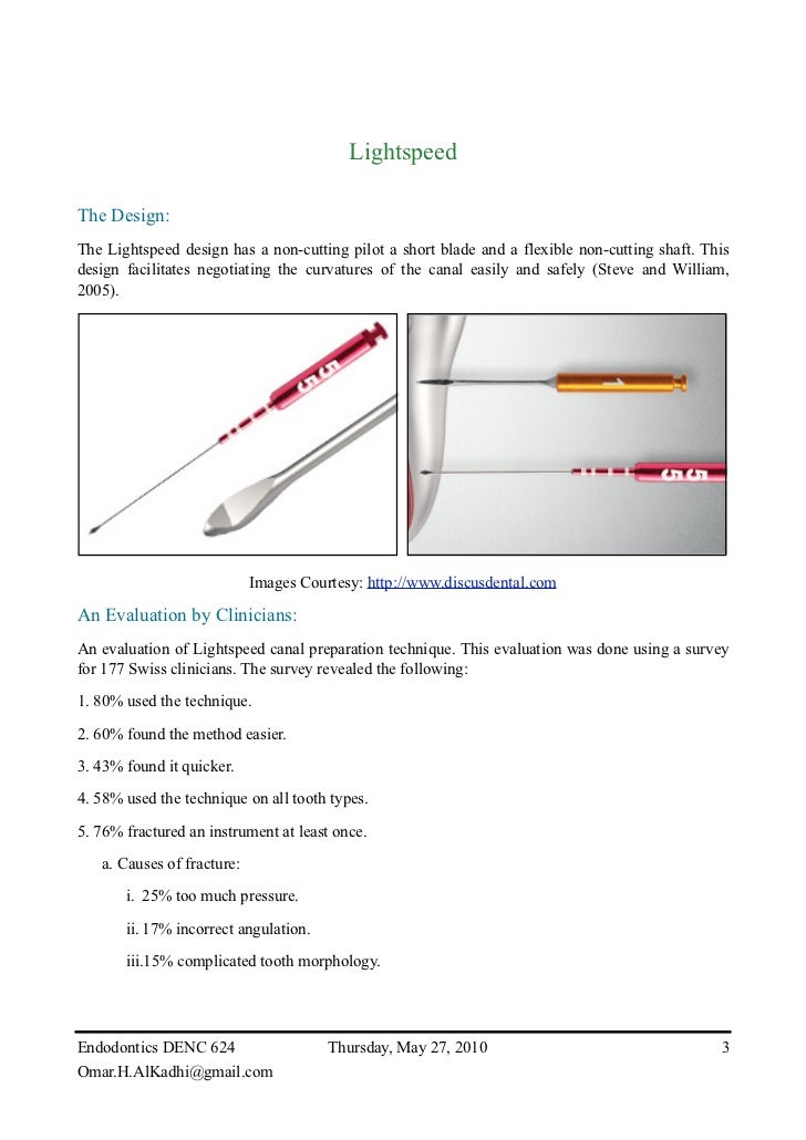 Nickel Titanium Rotary Root Canal Instrumentation