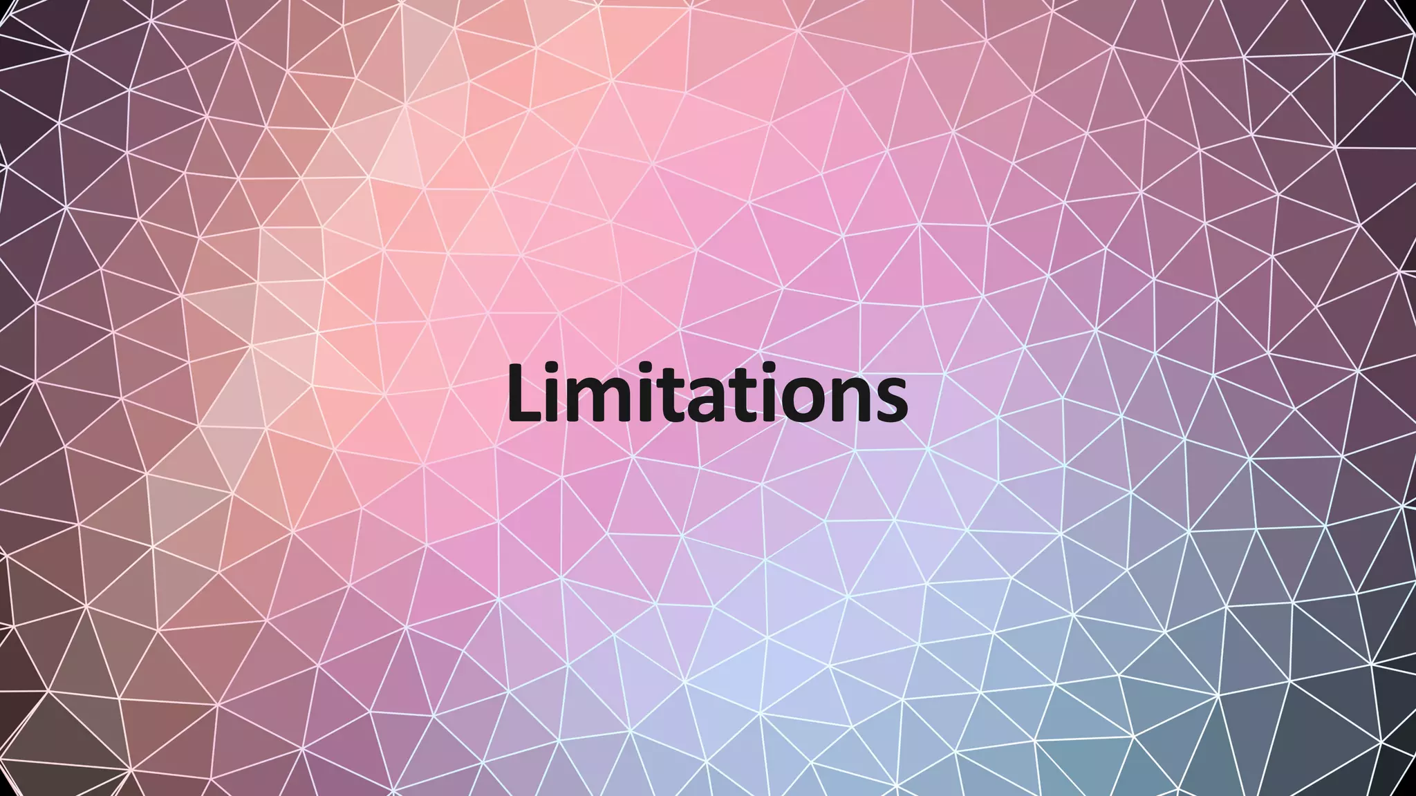 Limitations