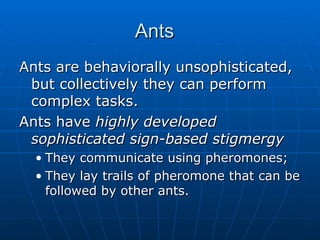 CSE ECE Swarm Intelligence Ant Colony Optimization | PPT