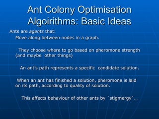 CSE ECE Swarm Intelligence Ant Colony Optimization | PPT