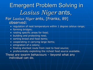 CSE ECE Swarm Intelligence Ant Colony Optimization | PPT