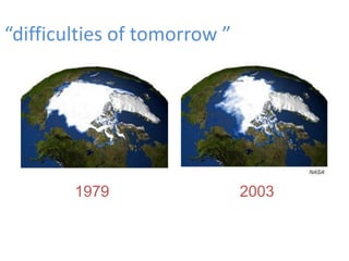 “difficulties of tomorrow ”
      Environment




                        Well-being
        1979                  2003
 