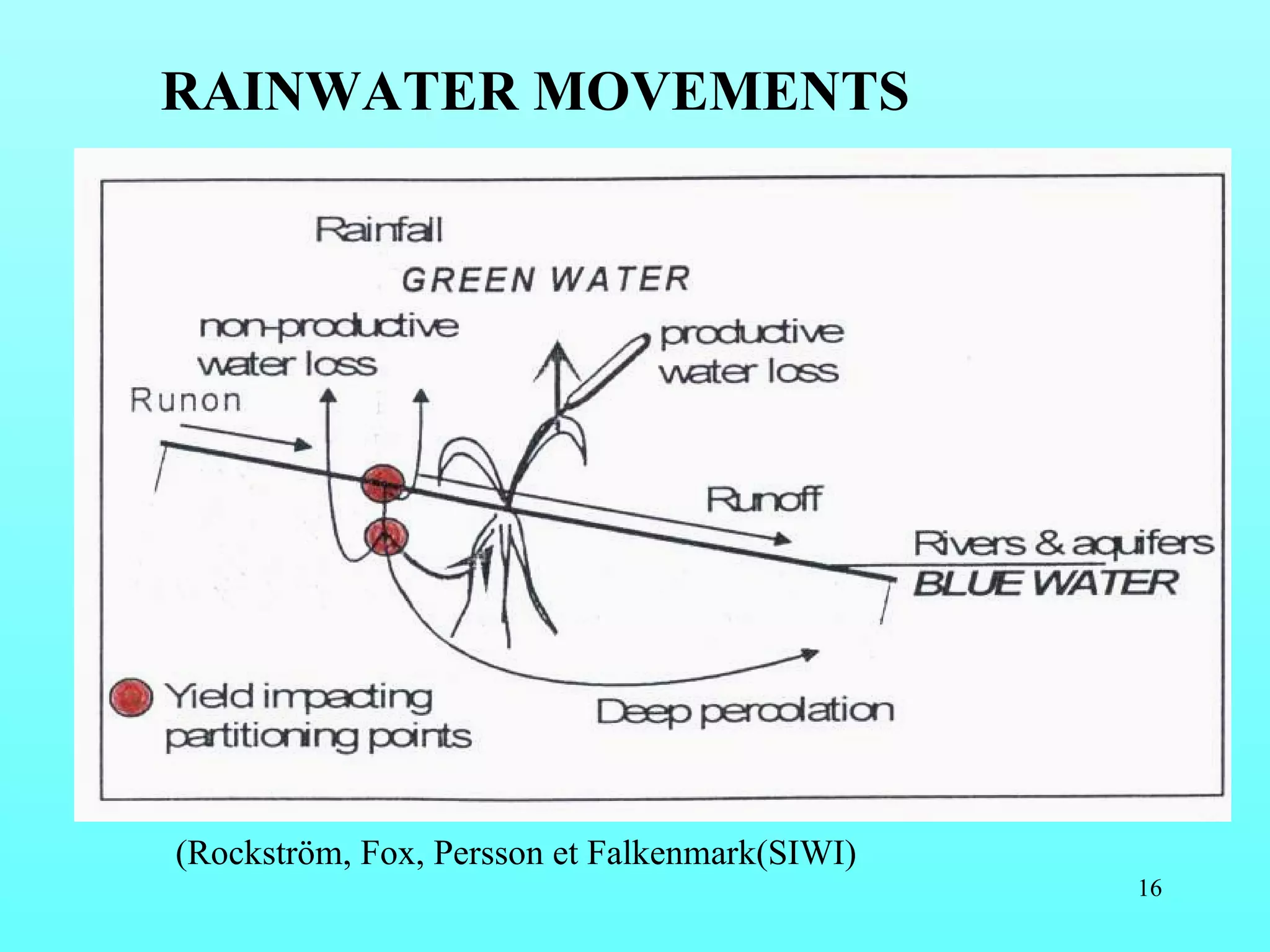 (Rockström, Fox, Persson et Falkenmark(SIWI) RAINWATER MOVEMENTS 