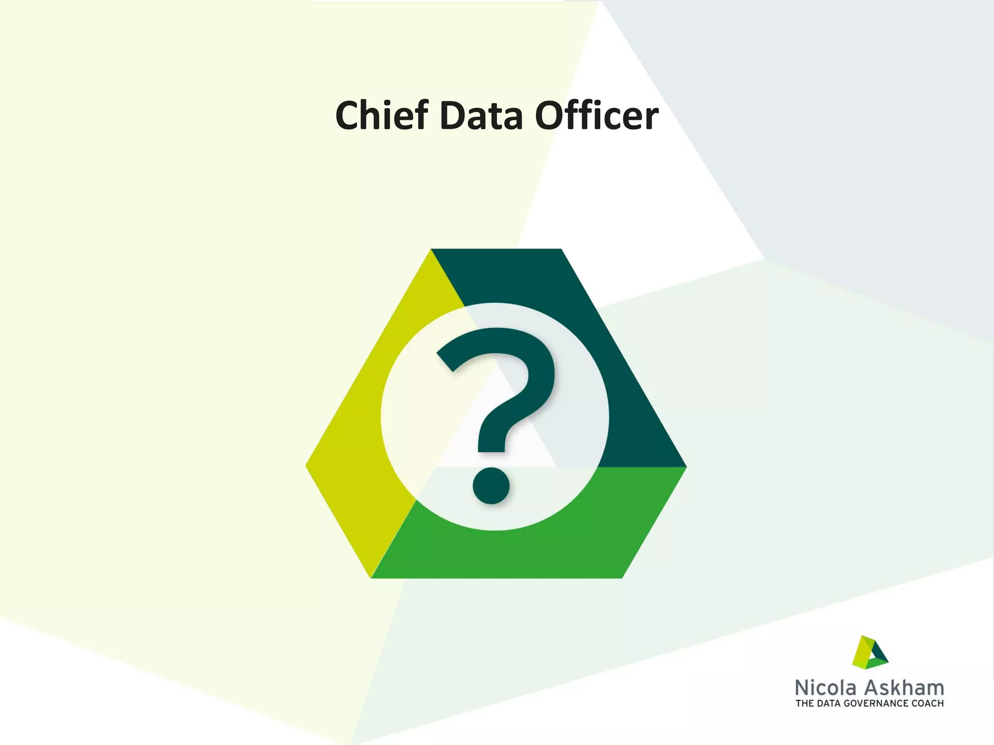 Chief Data Officer
 