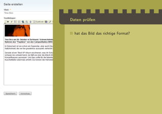 Daten prüfen


  hat das Bild das richtige Format?
 