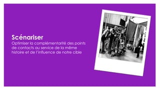 Scénariser Optimiser la complémentarité des points de contacts au service de la m ême histoire et de l’influence de notre cible 