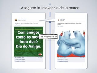 Asegurar la relevancia de la marca
Cuál les gusta más?
 