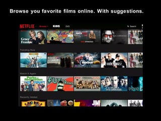 Browse you favorite films online. With suggestions.
 