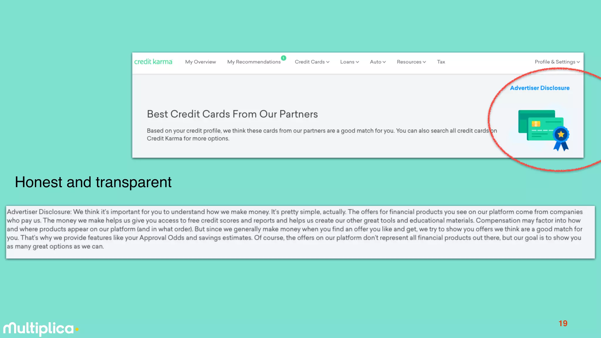 2
19
Honest and transparent
 