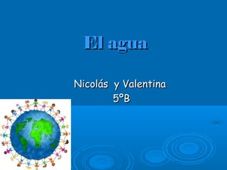 El aguaEl agua
Nicolás y ValentinaNicolás y Valentina
5ºB5ºB
 