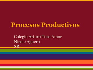 Procesos Productivos
Colegio Arturo Toro Amor
Nicole Aguero
8B
 