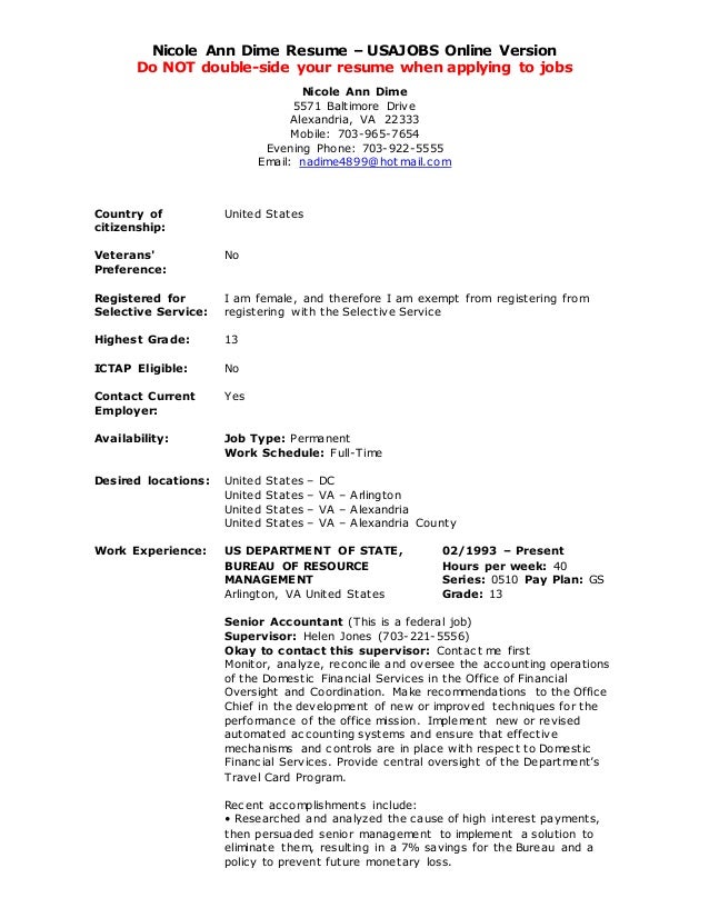 usa jobs resume builder example resume builer