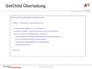 GetChild Überladung




Vorsprung                   AIT GmbH & Co. KG
     durch Individualität
 