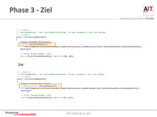 Phase 3 - Ziel




         Ziel:




Vorsprung                   AIT GmbH & Co. KG
     durch Individualität
 