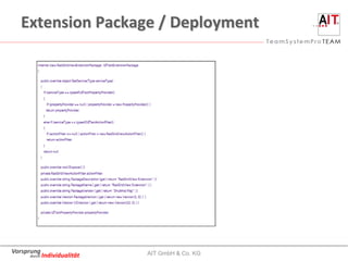 Extension Package / Deployment




Vorsprung                   AIT GmbH & Co. KG
     durch Individualität
 