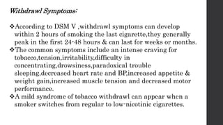 tobacco abuse symptoms of Why Is It Hard To Stop Smoking Health effects of smoking tobacco