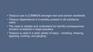 what's bad about tobacco Know the risks! Here are myth-busting facts about Tobacco