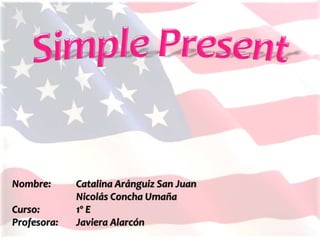 Nombre: Catalina Aránguiz San Juan
Nicolás Concha Umaña
Curso: 1º E
Profesora: Javiera Alarcón
 