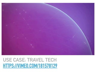 USE CASE: TRAVEL TECH
HTTPS://VIMEO.COM/181578129
 