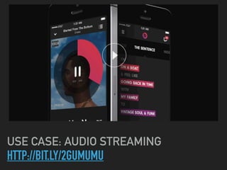 USE CASE: AUDIO STREAMING
HTTP://BIT.LY/2GUMUMU
 