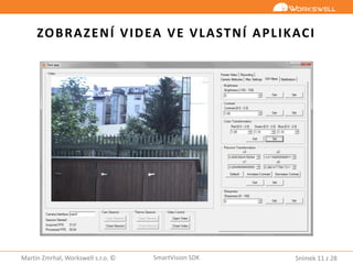Snímek 11 z 28Martin Zmrhal, Workswell s.r.o. © SmartVision SDK
ZOBRAZENÍ VIDEA VE VLASTNÍ APLIKACI
 